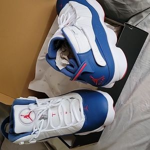 Air Jordan 6 rings White/True blue-University Red size 12